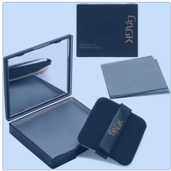 Jutqut Oil Blotting Sheets for Face With Travel Makeup Mirror- Bamboo Charcoal 200 sheets Blotting Papers for Face Oil Absorbing Sheets for Face Makeup Friendly Blotting Papers for Oily Skin